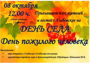День села и пожилого человека в доме культуры с.Глебовское