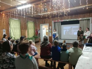 Праздничная программа ко Дню защитника Отечества в клубе с.Крапивье