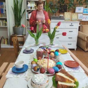 Кулинарный мастер-класс к Пасхе в клубе с.Крапивье.